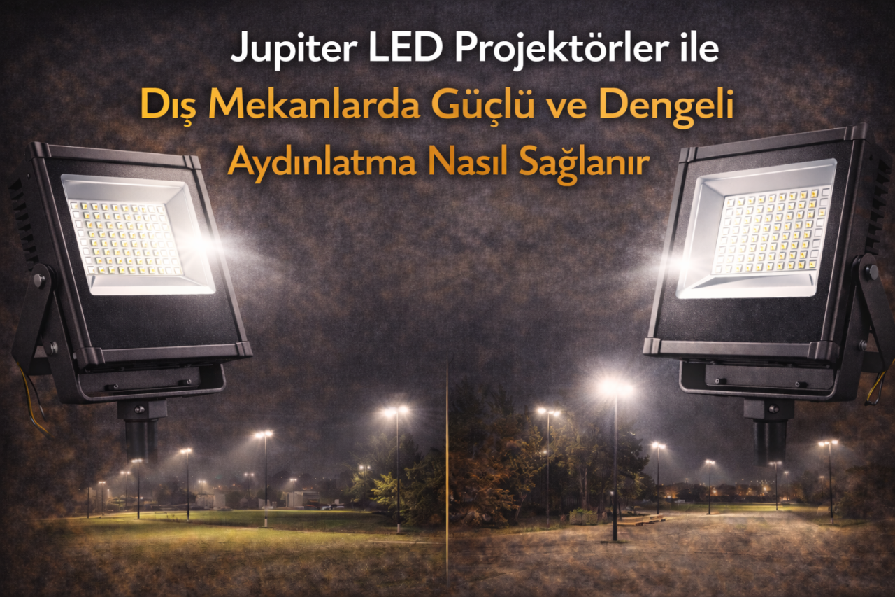 Jupiter LED Projektörler ile Dış Mekanlarda Güçlü ve Dengeli Aydınlatma Nasıl Sağlanır
