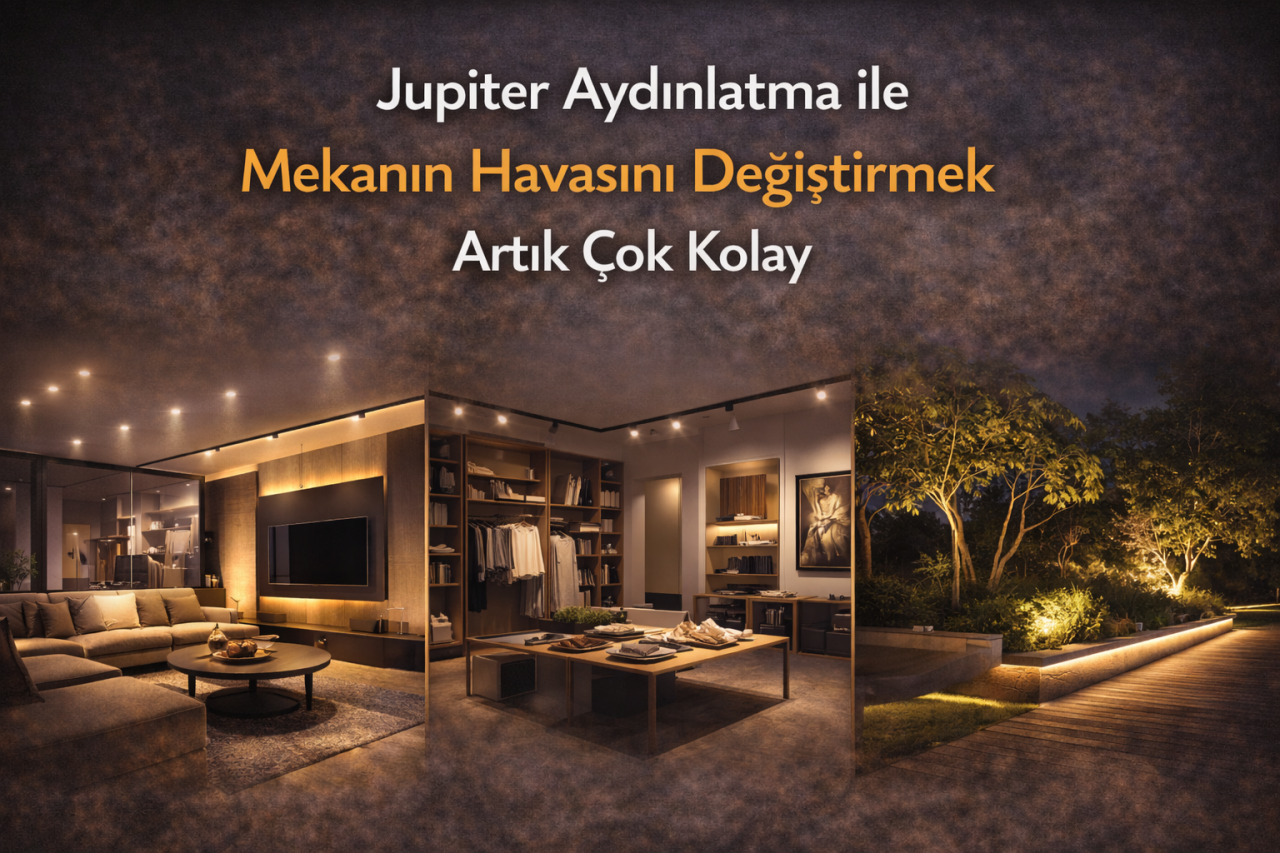 Jupiter Aydınlatma ile Mekanın Havasını Değiştirmek Artık Çok Kolay