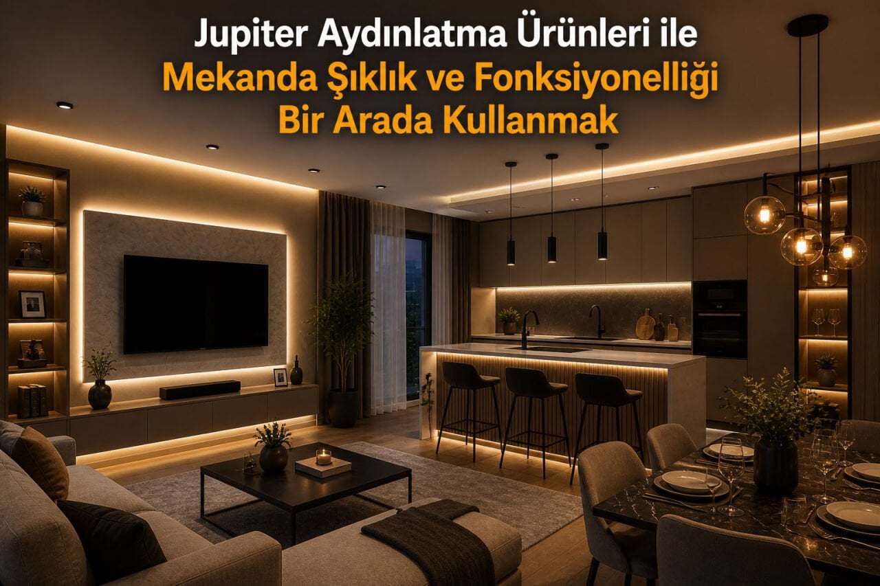 Jupiter Aydınlatma Ürünleri ile Mekanda Şıklık ve Fonksiyonelliği Bir Arada Kullanmak