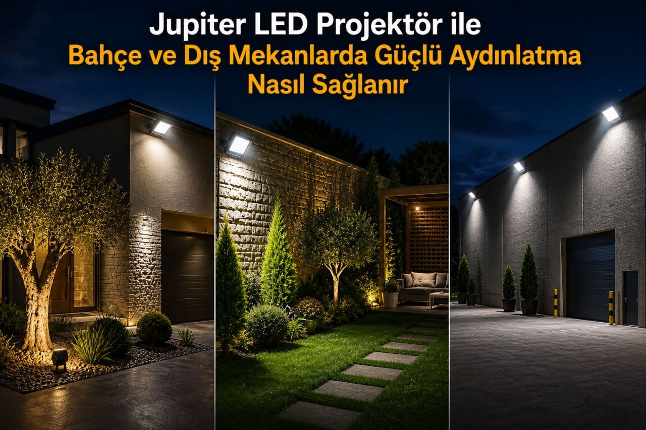 Jupiter LED Projektör ile Bahçe ve Dış Mekanlarda Güçlü Aydınlatma Nasıl Sağlanır