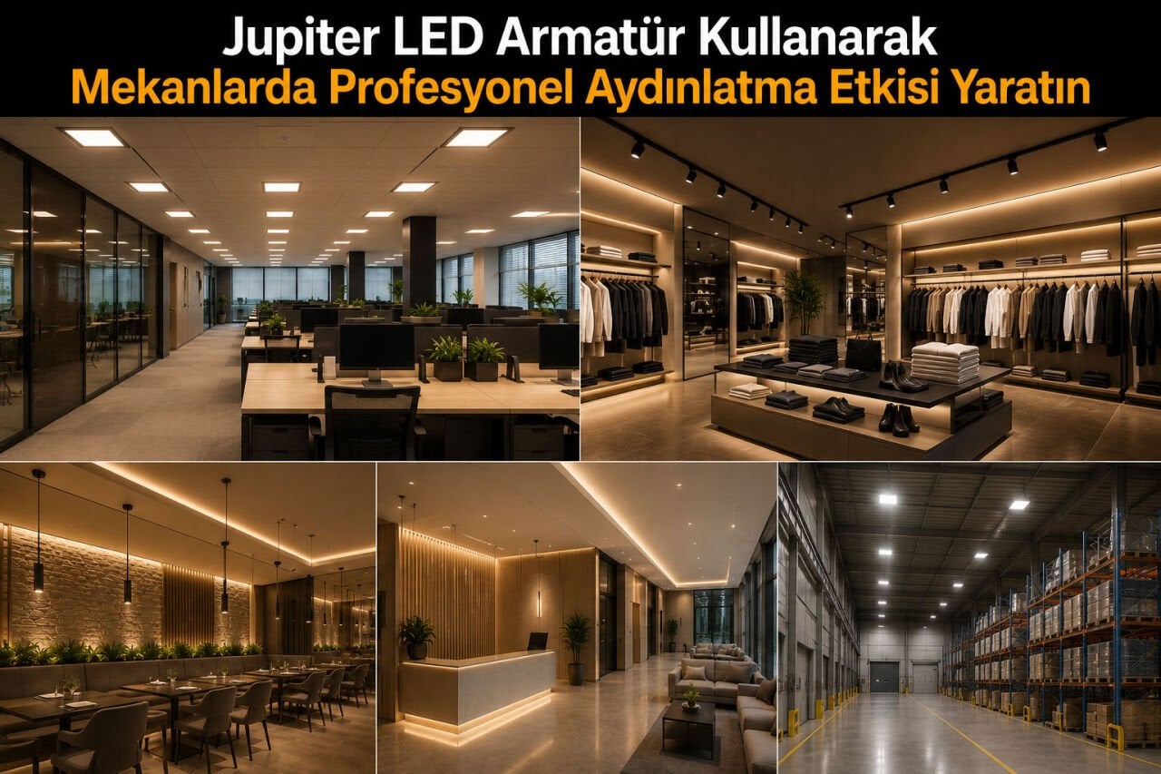 Jupiter LED Armatür Kullanarak Mekanlarda Profesyonel Aydınlatma Etkisi Yaratın