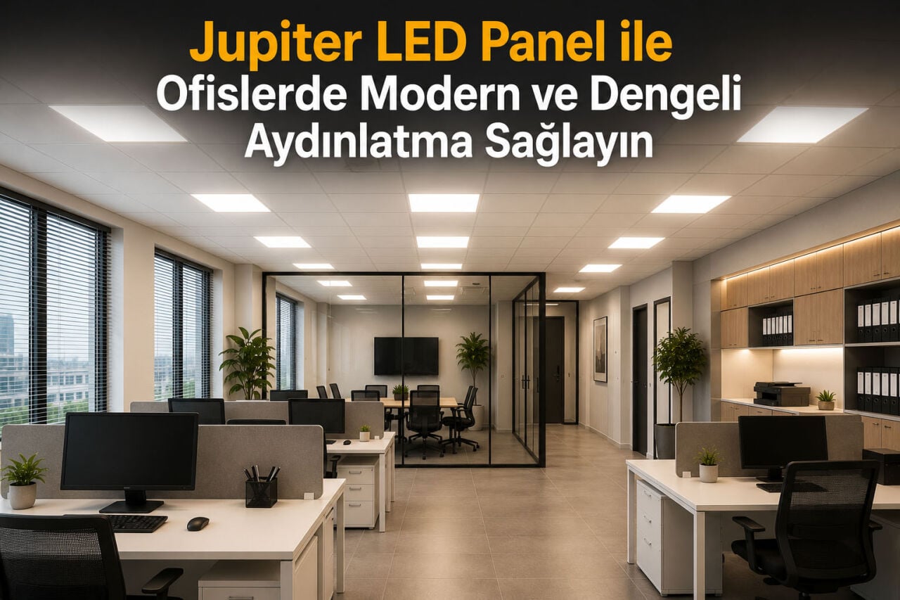 Jupiter LED Panel ile Ofislerde Modern ve Dengeli Aydınlatma Sağlayın