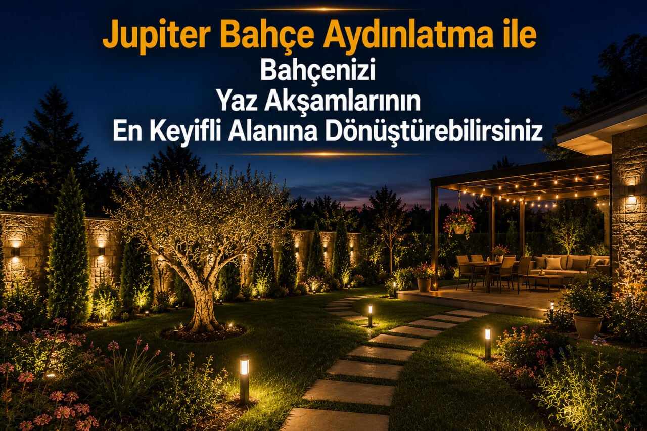 Jupiter Bahçe Aydınlatma ile Bahçenizi Yaz Akşamlarının En Keyifli Alanına Dönüştürebilirsiniz