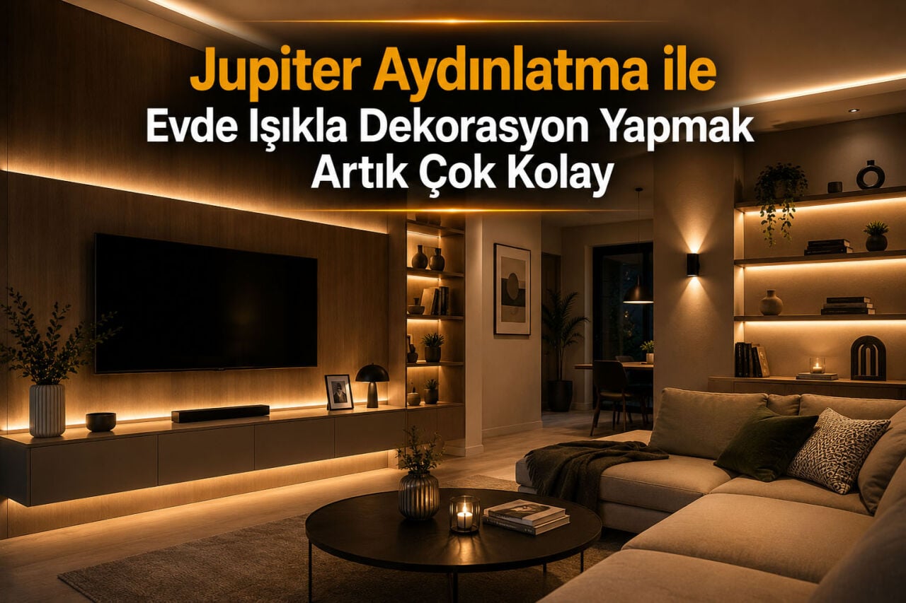 Jupiter Aydınlatma ile Evde Işıkla Dekorasyon Yapmak Artık Çok Kolay