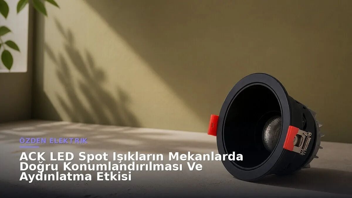 ACK LED Spot Işıkların Mekanlarda Doğru Konumlandırılması Ve Aydınlatma Etkisi