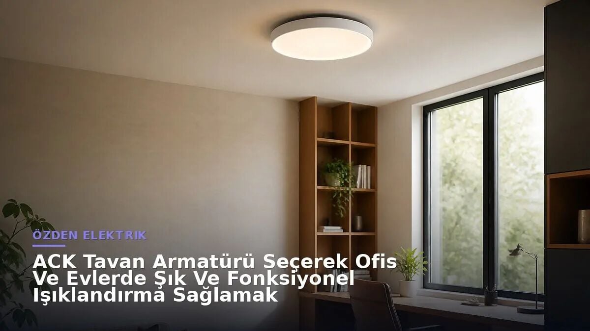ACK Tavan Armatürü Seçerek Ofis Ve Evlerde Şık Ve Fonksiyonel Işıklandırma Sağlamak