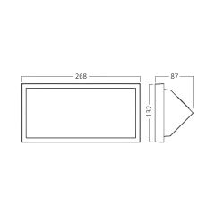 Braytron Napoli 20W 3CCT Gri Duvar Armatürü