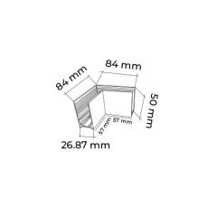 MOL6007 SIVA ÜSTÜ MAGNET YATAY L KÖŞE DÖNÜŞ KASASI