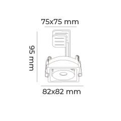 MOL3402 MİLANO SERİSİ SIVA ALTI KARE BEYAZ LED SPOT
