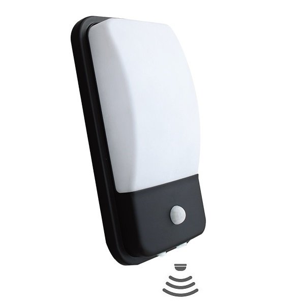 ACK 20W SENSÖRLÜ LED DUVAR APLİĞİ SİYAH 6500K IP44