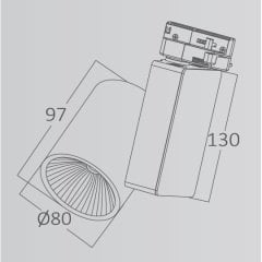 Braytron-Shoplıne-Pc-30W-Cob-Blc-6500K-2Wrs-Tracklıght Beyaz