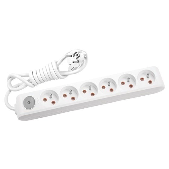Viko Multi-Let Altılı Priz Anahtarlı Ups Topraklı Kablolu Çocuk Kor. - 2 Metre - Beyaz