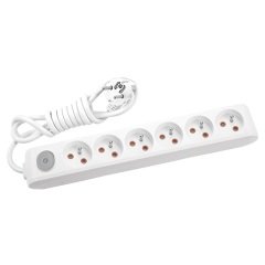 Viko Multi-Let Altılı Priz Anahtarlı Ups Topraklı Kablolu Çocuk Kor. - 2 Metre - Beyaz