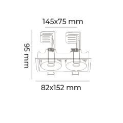 MOL3404 MİLANO SERİSİ SIVA ALTI İKİLİ BEYAZ LED SPOT