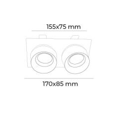 MOL5043 VİNDOR SERİSİ 20 WATT SIVA ALTI LED SPOT