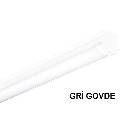 Lamptıme Led Etanj Armatür Alm. Gri Gövde 18W 60Cm Ip66 4000K Ilık Beyaz