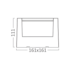 Braytron Walls 15W 3CCT Siyah Kare Ledli Bahçe Armatür