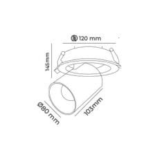 MOL5013 LİFT SERİSİ SIVA ALTI YUVARLAK LED SPOT