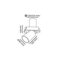 MOL5014 LİFT SERİSİ SIVA ALTI KARE LED SPOT