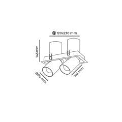 MOL5017 LİFT SERİSİ SIVA ALTI İKİLİ LED SPOT
