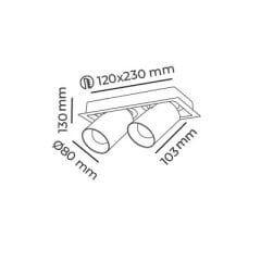 MOL5016 LİFT SERİSİ SIVA ALTI İKİLİ LED SPOT