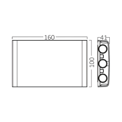Braytron Vector 6X1W 3CCT WHT IP65 Ledli Duvar Armatür