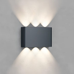 Braytron Vector 6X1W 3CCT GRI IP65 Ledli Duvar Armatür