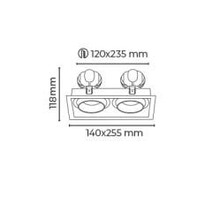 MOL5026 VEGA SERİSİ SIVA ALTI İKİLİ LED SPOT