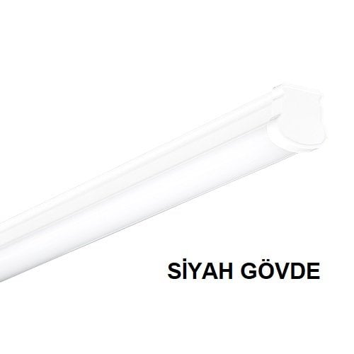 Lamptıme Led Etanj Armatür Alm. Siyah Gövde 36W 120Cm Ip66 4000K Ilık Beyaz