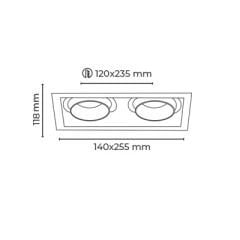 MOL5027 VEGA SERİSİ SIVA ALTI İKİLİ LED SPOT