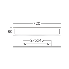 Braytron Line 18W 3000K Siyah IP65 Ledli Duvar Armatür