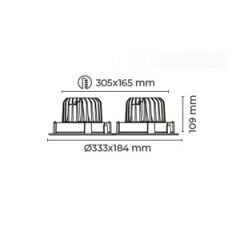 MOL2082 VELLA SERİSİ SIVA ALTI İKİLİ ÇIKINTILI LED SPOT