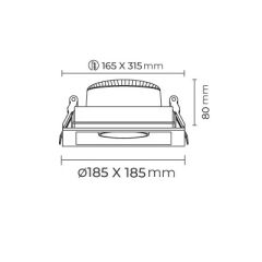 MOL2081Y VELLA SERİSİ SIVA ALTI KARE LED SPOT