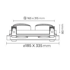 MOL2082Y VELLA SERİSİ SIVA ALTI İKİLİ LED SPOT
