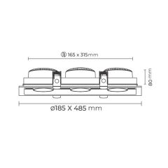 MOL2083Y VELLA SERİSİ SIVA ALTI ÜÇLÜ LED SPOT
