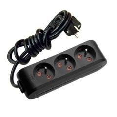 Viko Multi-Let Üçlü Priz Ups Topraklı Kablolu Çocuk Kor. - 2 Metre - Siyah