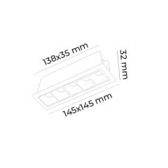 MOL4083 10 WATT SIVA ALTI KOREL SERİSİ LED SPOT MERCEKLİ