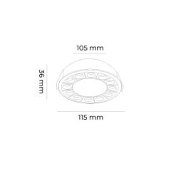 MOL6212 12 WATT SIVA ALTI KOREL SERİSİ LED SPOT MERCEKLİ