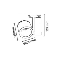 MOL2325 40 WATT LEDLİ RAY SPOT