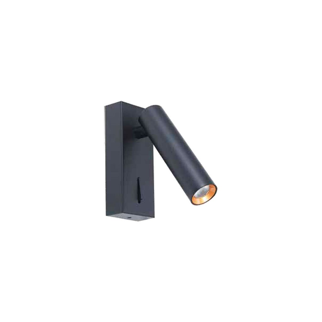 ACK 3W SİYAH 3000K ALÜMİNİUM LED DUVAR APLİĞİ