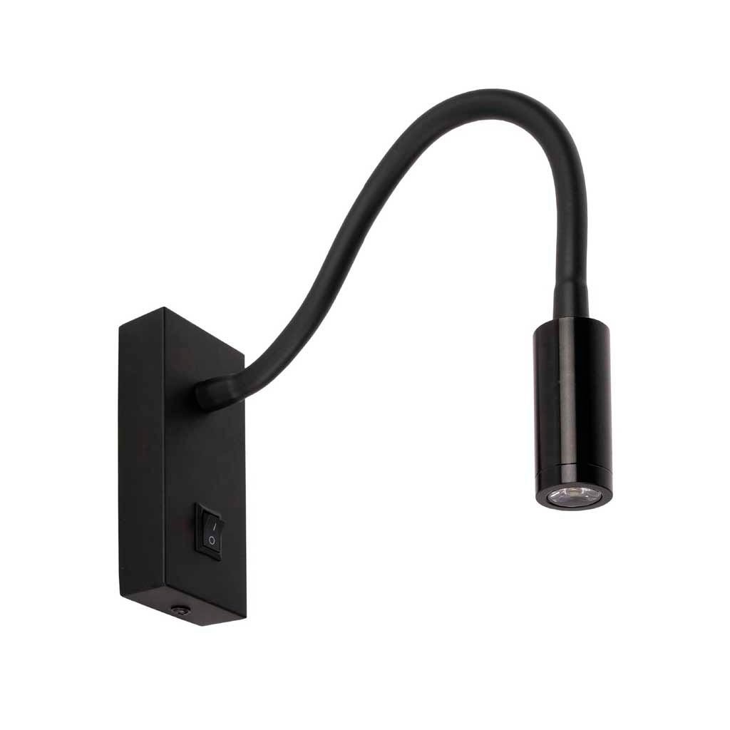 ACK 3W SİYAH 3000K ALÜMİNİUM LED SPİRALLİ DUVAR APLİĞİ