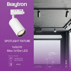 Braytron Beta-Tr-2 Gu10 Beyaz Monofaze Ray Spot