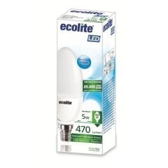 Ecolıte Candle 5W Led Soft Mum Ampul 470 Lümen 25.000 H 6500K Beyaz Işık
