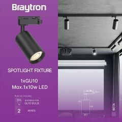 Braytron Beta-Tr-2 Gu10 Siyah Monofaze Ray Spot