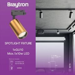 Braytron Beta-Tr-2 Gu10 Altın Monofaze Ray Spot