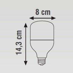 K2 20W E27 Led T Ampul Dob