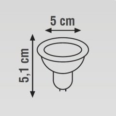 K2 5W G5.3 Ledli Spot Ampul