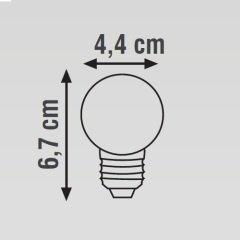 K2 1W E27 Ledli Spot Ampul (Renkli)