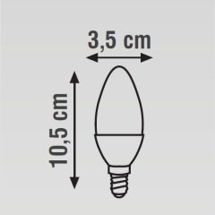 K2 5W E14 Ledli Buji Ampul