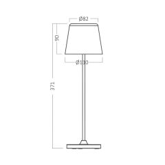 Braytron Tower 3w 3000k Siyah Ip44 Led Masa Lambası